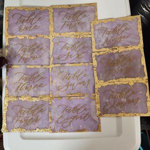 Lavender Table Numbers